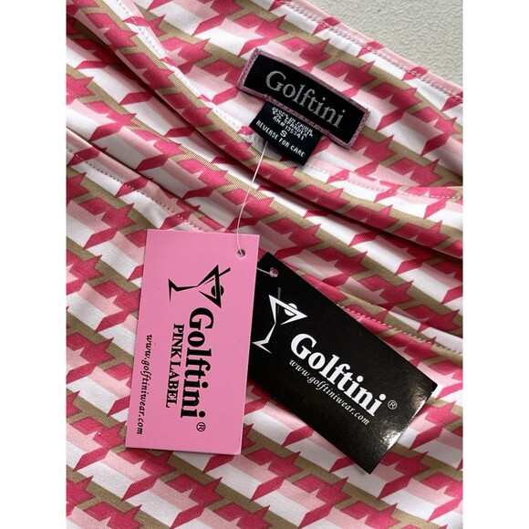 NEW Golftini Women Pull-On Friendship Ruffle Skort Pink White Tan Golf Tennis S - Picture 5 of 10